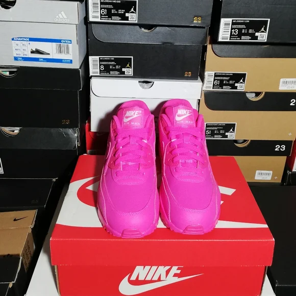 NIKE AIR MAX 90S PREMIUM PINK/FUCHSIA WOMEN'S US SIZE 6.5 NEW IN BOX - Picture 7 of 15